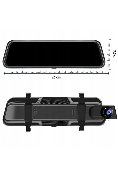 NO BRAND Cameră retrovizoare cu înregistrare video, 1080p, WiFi, ecran de 10 ...