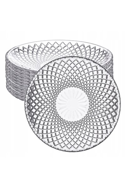 ALTOM DESIGN Farfurii de sticlă pentru desert, 15,5 cm, set 12 bucăți, Solaris