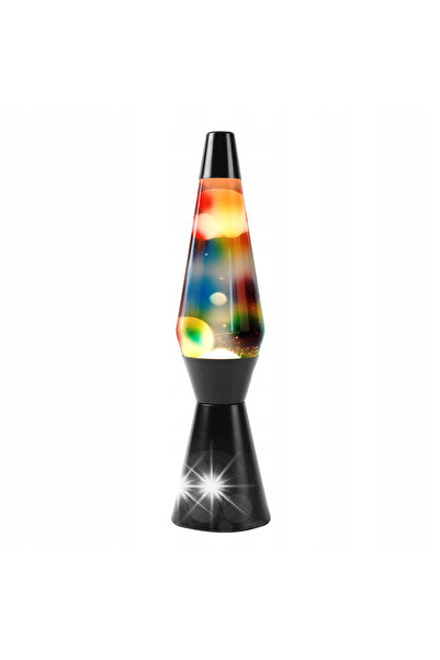 NO BRAND Lampa de masă „Lava” cu bază neagră, efect de magmă, design retro