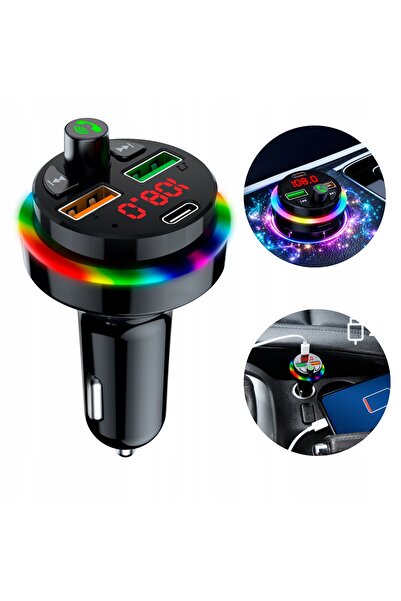 Tracer Transmițător FM Bluetooth BT USB-C 25W Apelare Bluetooth Ecran Bluetoo...