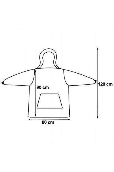 NO BRAND BLUZOKOC Poncho roz cu glugă, cu buzunare, model cu stele, din fleec...