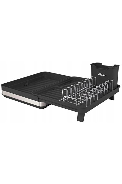 Vileda Uscător de vase extensibil, mare, cu tavă pentru tacâmuri