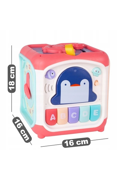 Stator Joc educativ interactiv senzorial 7 în 1: Cub de sortare, Labirint, Pian