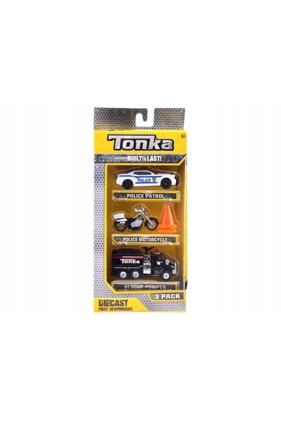 Tonka Set vehicule de poliție Hasbro Mașini metalice asortate + căști ZA3633