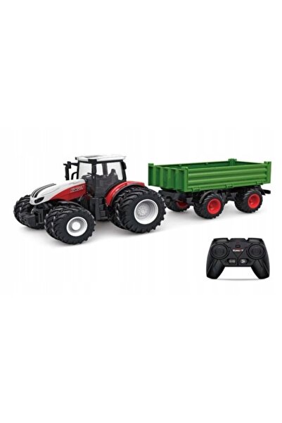 Norimpex Tractor telecomandat prin radio, verde, cu controler și remorcă