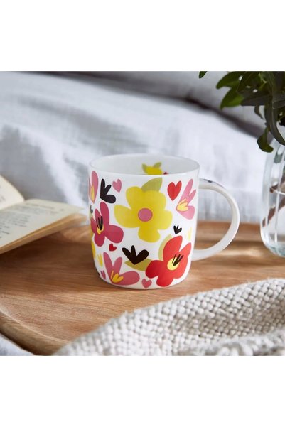 NO BRAND Portmeirion Cană Meirion 320 ml „Daisy Days” cu flori, colorată, ide...