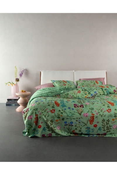 NO BRAND Set fețe de pernă Essenza Marigold 50x70cm Bumbac Verde