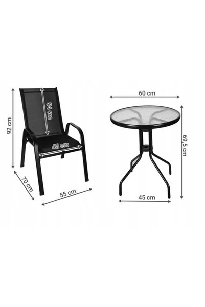 Gardlov Set mobilier de exterior masă și 2 scaune pentru balcon, terasă, grăd...
