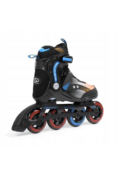 SMJ Sport ROLE DE PATINAJ BĂRBAȚI PORTOCALIU ALBASTRU 44 RX23 ABEC-9 90mm