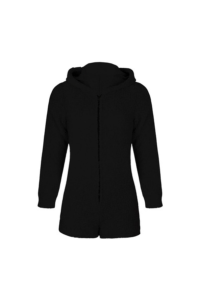 Onesies Salopetă-pijama călduroasă cu glugă și urechi, drăguță, dintr-o singu...