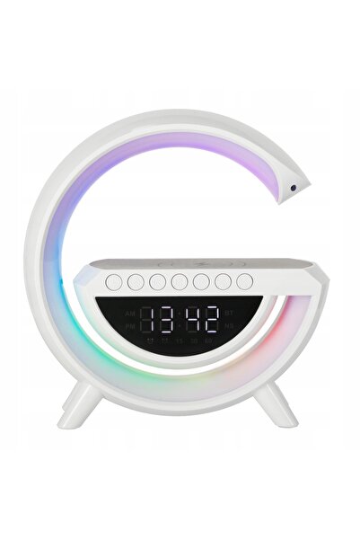 Ikonka Lampă de birou gaming RGB, lampă de veghe LED, cu încărcare prin induc...