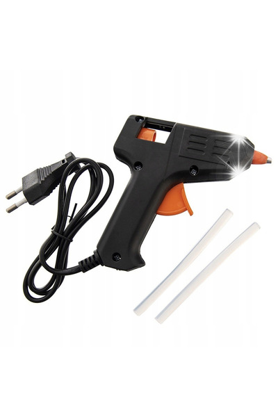 Orion Pistol de lipit la cald, kit cu batoane de adeziv, 2 bucăți