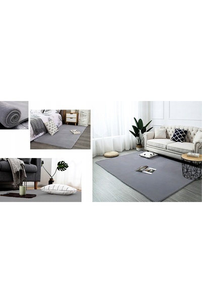 Strado Covor din blană de iepure antiderapant modern moale 100x150