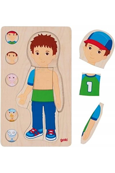 Goki Puzzle-uri stratificate din lemn: Puzzle de anatomie a corpului uman
