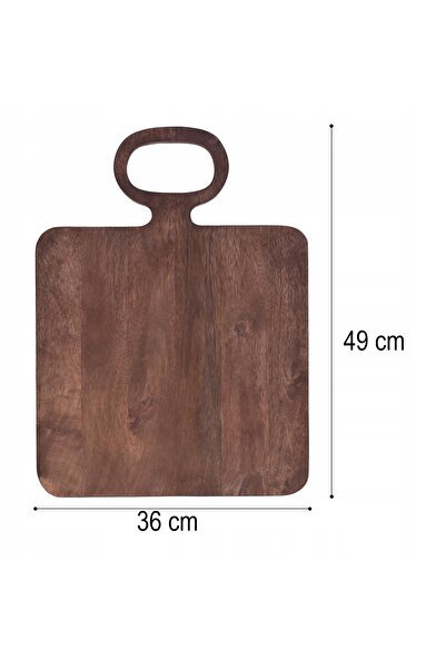 NO BRAND Tocător de bucătărie din lemn de mango, 49x36cm, rustic, pentru gust...