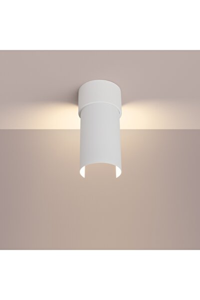 Sollux Lighting Spot de tavan modern, alb, tubular rotund, cu abajur rotativ ...