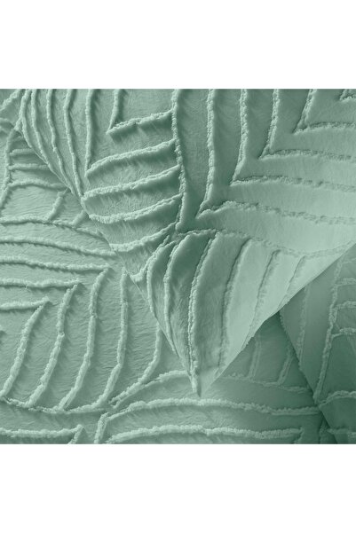 Douceur D'INTERIEUR Set de lenjerie de pat cu design matlasat, verde, 240 x 2...