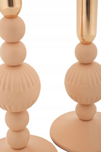 NO BRAND SET DE SFEȘNICE DIN METAL 20 CM 25 CM ROZ DESCHIS