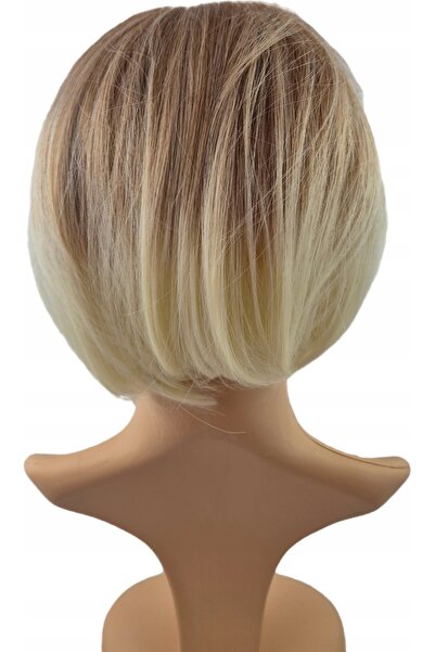 DKM Perucă Cosplay 30 CM Bob Drept Blond Ombre Scurtă