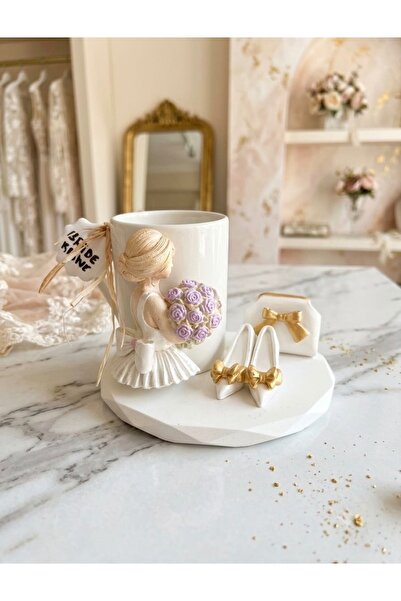sutasarimevi Bride to Be Special Design 3D Figured Coffee Cup Set