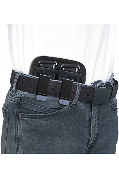 ITIMPORT Portîncărcător dublu pentru pistol de 9mm Glock, din nailon, pentru ...