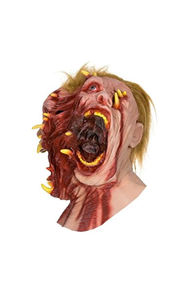 Korbi Masca din latex DOUĂ FAȚE monstru cu două fețe