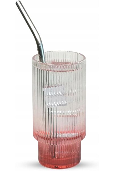 NO BRAND 285ml Pahare metalice vintage înalte, tip tub, 4 bucăți