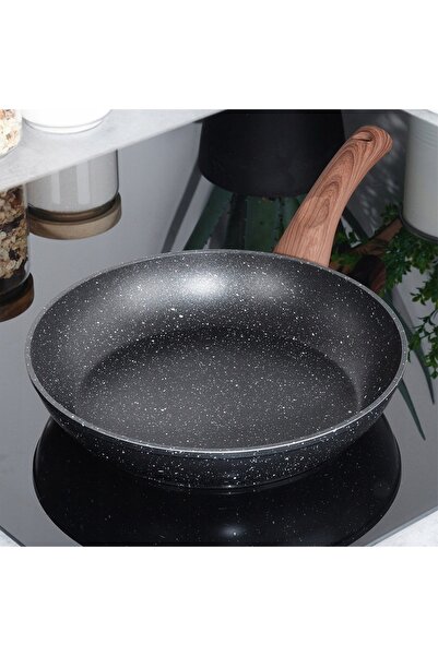 NO BRAND Tigaie GRANITE antiaderentă pentru prăjit și gătit tocană, 24 cm, ga...