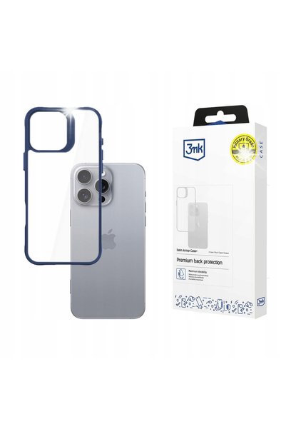 3MK Apple iPhone 16 Pro Max - Husă Satin Armor + Albastru