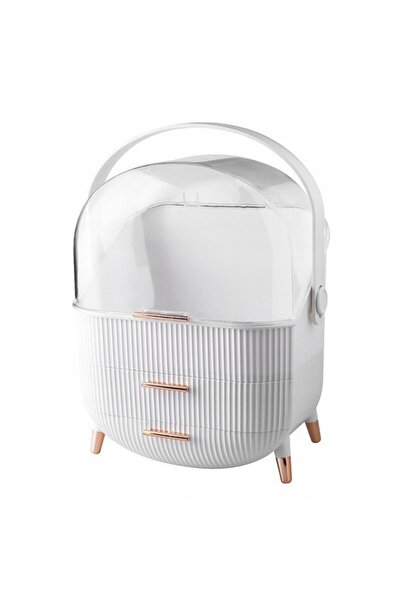 LEAN Organizator de cosmetice cu capac rabatabil - Alb