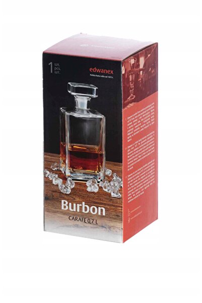 EDWANEX Decantor pătrat pentru whisky, lichior, băuturi spirtoase 700 ml Cadou