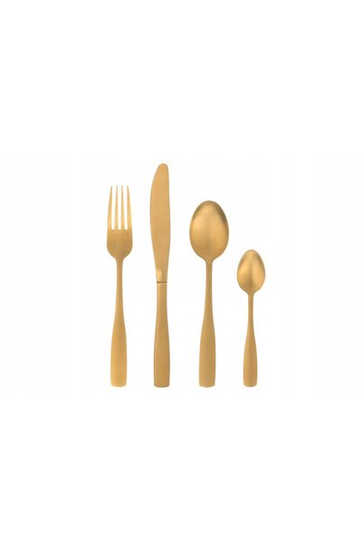 NO BRAND Tacâmuri aurii pentru 4 persoane, set complet de tacâmuri, 16 piese....