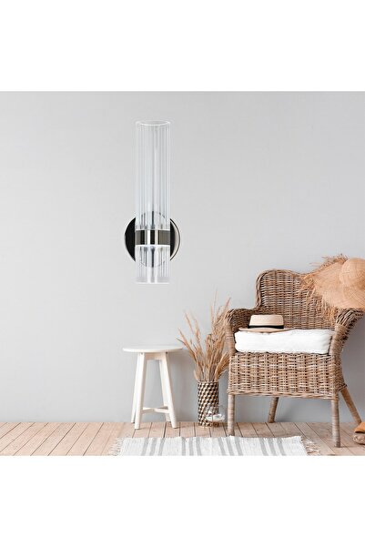Light Prestige Aplică de perete neagră LED CCT tub transparent deasupra oglin...