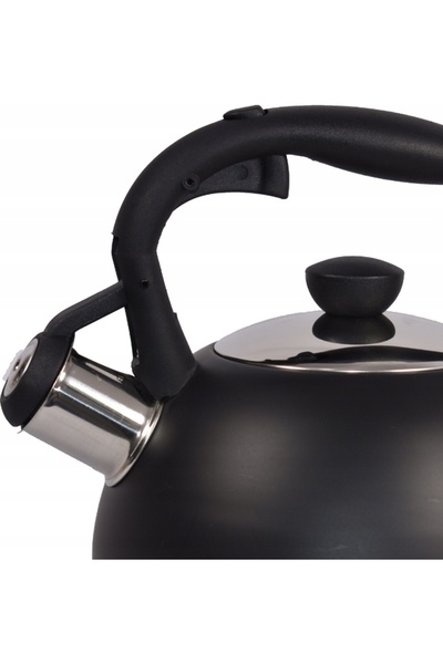 Brunbeste Fierbător cu fluier 1,5L gaz și inducție negru mat
