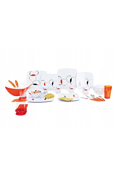 GIMEX Set de cină Quadrato Promo Portocaliu 16 piese