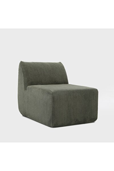 Homla Scaun modular SVELA din catifea reiată verde măsliniu 59.5x80x62 cm