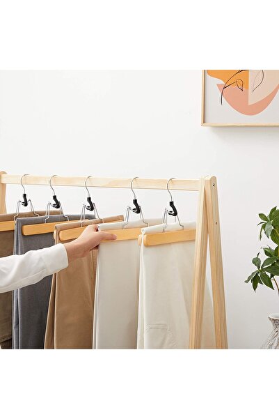 SONGMICS Umerașe din lemn pentru pantaloni 12 bucăți set complet
