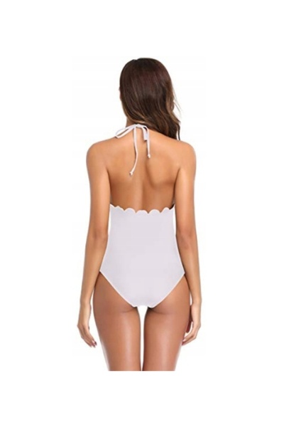 NO BRAND Monokini modelator cu volane, costum de baie întreg X