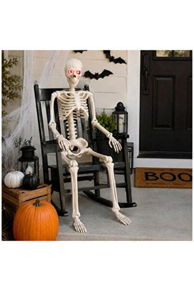 OEM Decoratiune de Halloween Schelet cu Ochi si Lumina LED 90cm