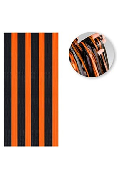 OEM Perdea Decorativa Petrecere de Halloween Franjuri Negri Portocalii 100x200cm