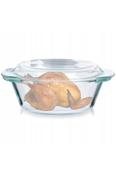 Vilde Vas de sticlă termorezistent cu capac BRYTFANNA pentru copt 1L+0,27L