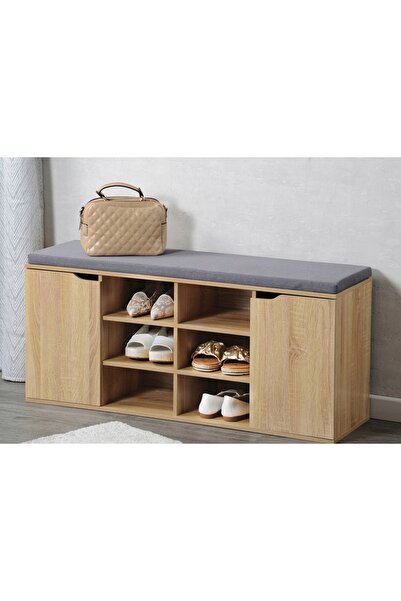 Kesper Pantofar cu scaun, stejar sonoma, 103xh48 cm, dulap pentru încălțăminte