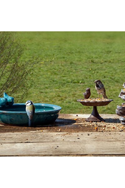 Esschert Design Vas decorativ pentru baie de păsări de grădină, mare, 31cm, c...