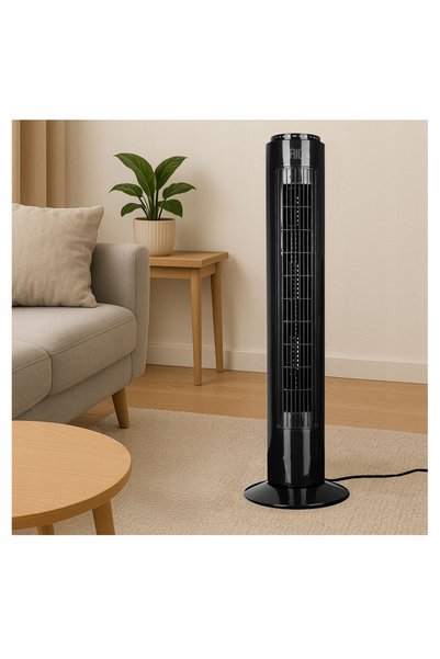 AIGYN Ventilator tip coloană, debit mare de aer, ventilator de podea, tempori...