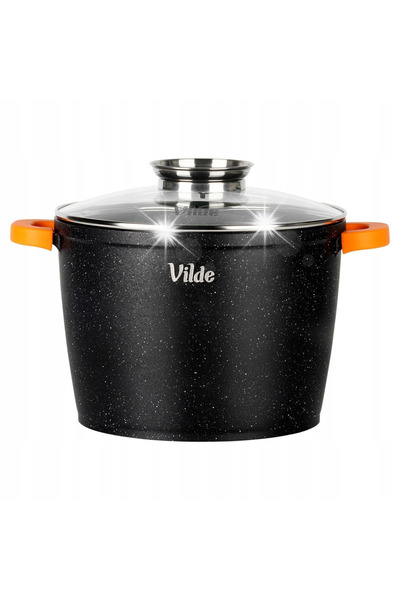 Vilde OALĂ DIN GRANIT CU CAPAC, 24 CM, 6,7 L, STRAT ANTIADERENT, COMPATIBILĂ ...