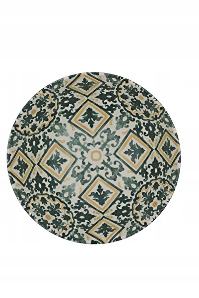 MPLCO Bol ceramic de 20cm, pentru supă și salată, cu design mozaic bej.