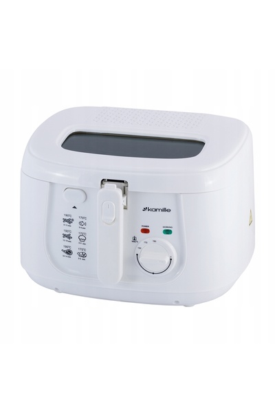 Kamille Friteuză electrică puternică cu ulei 2,5L, pentru prăjire ușoară și r...