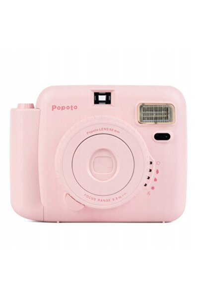 NO BRAND Cameră foto instant POPOTO roz cu 10 bucăți de film Instax Mini, cadou