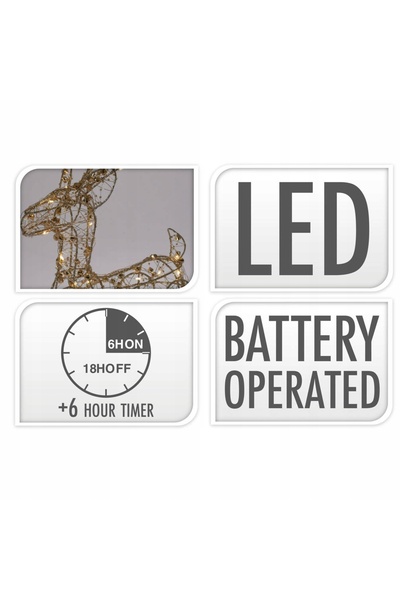 Home Styling Collection Figurină ren/laurăncuș LED luminoasă, în picioare, cu...