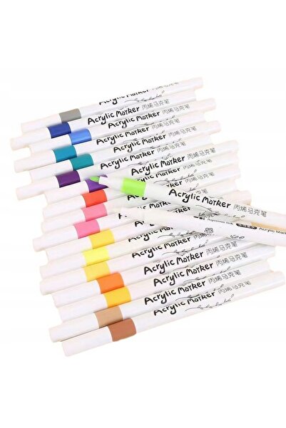Leopard Markere acrilice pentru piatră, set de 60 de markere, stilou marker F...